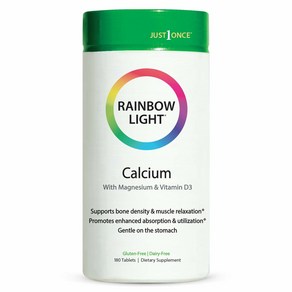 Rainbow Light Calcium 레인보우라이트 칼슘 앤 마그네슘 비타민D3 180정, 1개