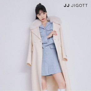 JJ지고트 폭스퍼 더블 브레스트 양모 코트 GNCA0CT52