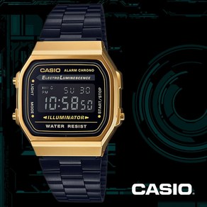 [CASIO] 카시오 A168WEGB-1B 남여공용 메탈시계