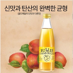 뷜다모리크 프랑스 애플 탄산주스 Bulles D'Amoique 250mlX12(Glass) 미니구성, 250ml, 12개