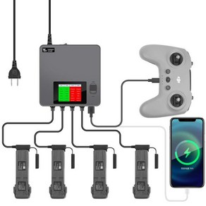 DJI 아바타 2 쿼드 컬러 스크린 디지털 디스플레이 충전기 다기능 배터리 드론 액세서리, [01] US, 1개