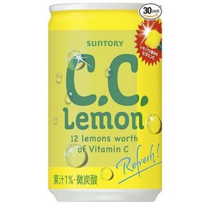 C.C. Lemon 씨씨 레몬 산토리 C.C. 레몬 160ml 캔 × 30개