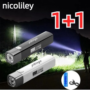 nicoliley 미니 손전등 LED 후레쉬 충전식 초강력 led 손전등