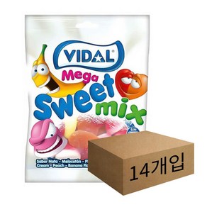 VIDAL 메가스위트믹스 젤리, 14개, 90g