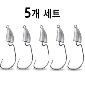 ANYOU 지그헤드 세트 갈치 지그헤드 엔초비에기EG1528, 5개, 1개입