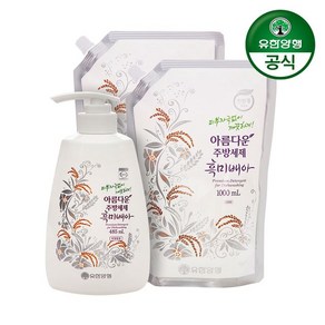 아름다운 주방세제 흑미배아 용기 485ml x 1개+리필 1000ml x 2개, 1개