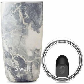 스웰 Swell 텀블러 물통 24시간 동안 유지, X-1)2) 화이트 마블 - 18 Fl Oz, 1개, 없음