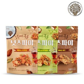 메이플 코코넛 넛츠파이 3종 세트(총 3봉/540g), 3봉, 180g