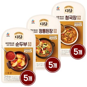 다담 찌개양념 세트(순두부5/정통된장5/청국장5)