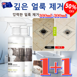 1+1한정 절대 놓치지 마세요!인텐시브 옥살산 타일 오염제거 클리너 초강력 다목적 클리너 물때제거제 대용량 300ml 1개, 300ML/1개, 2개
