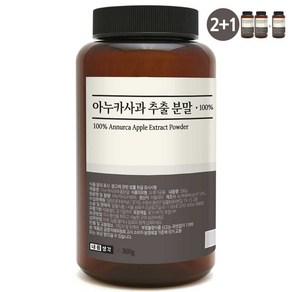 내몸생각 100% 아누카사과분말 추출 가루 대용량, 3개, 300g