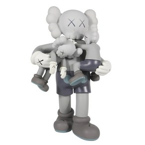 KAWS 카우스 CLEAN SLATE 베이비 인형을 안고있는 BB kaws 40cm, 블랙, 1개