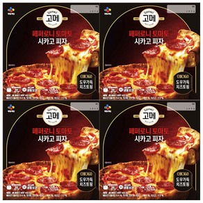 CJ 고메 페퍼로니토마토 시카고피자 390g, 4개