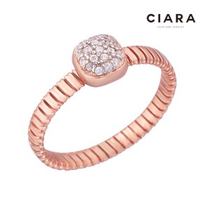 CIARA 14K Cesena 샤이닝스퀘어 반지(HQGoldPlated)