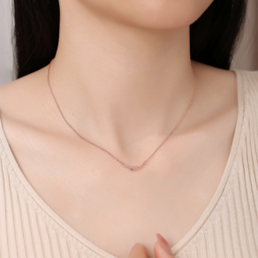 Youmi 여성 14K 도금 스마일 목걸이 행복한 미소 펜던트 DC03