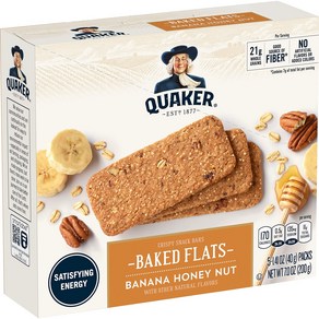 Quake Baked Flats Banana Honey Nut 5-3 Ba Packs, 1개, 249.48g