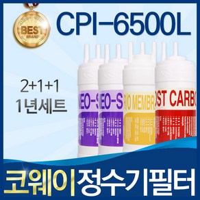 코웨이 CPI-6500L 고품질 정수기 필터 호환 1년관리세트, 1개