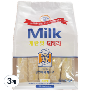 밀크클래식쌀과자 계란맛, 3개, 240g