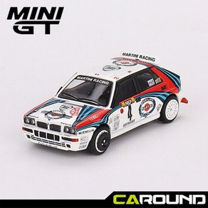 미니지티(455) 1:64 란치아 델타 Integrale Evoluzione 1992 WRC 몬테카를로 랠리 우승 마티니 레이싱 No.4