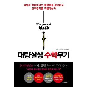 대량살상 수학무기:어떻게 빅데이터는 불평등을 확산하고 민주주의를 위협하는가, 흐름출판, 캐시 오닐