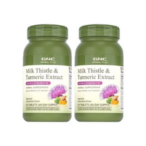 GNC 밀크씨슬 & 강황 추출물 ilk Thistle & Tumeic Extact, 2개, 120정