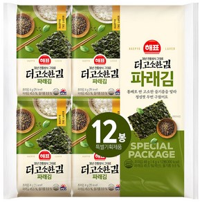 해표 더 고소한 파래김 12봉, 48g, 5세트