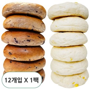 달다 당일생산 수제베이글 블루베리 베이글 + 옥수수 베이글, 12개, 110g