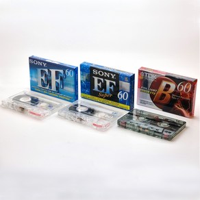 브랜드 카세트공테이프 SONY TDK 60분 미개봉 오디오 카세트테이프 낱개구매 Cassette Tape, SONY EF노멀슬림케이스 60분