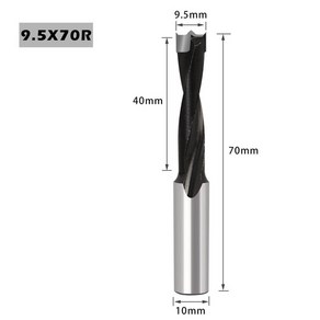 이중드릴비트 목공 Fostne 드릴 비트 구멍 오프너 양면 갱 70mm 길이 라우터 나무 카바이드 행 헤드 1, 1개, 11 9.5mm