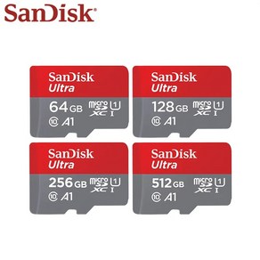 SanDisk Ulta MicoSDHC 32GB A1 C10 메모리 카드 MicoSDXC 128GB 256GB micosd 64GB 512GB 스마트폰 용, [02] 64GB, 1개