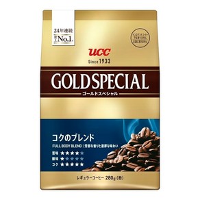 UCC 골드 스페셜 감칠맛의 블렌드 1680g(280g×6개) 레귤러 커피 (분)【갈이콩】【아이스 커피】【로스팅】, 6개, 280g