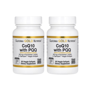 캘리포니아 골드 뉴트리션 코큐텐 100mg Califonia Gold Nutition CoQ10 100mg, 60정, 2개