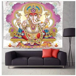 패브릭 포스터 벽 인테리어 ffo 인도 신 태국 종교 shiva ganesha 명상, 7, 50x70cm