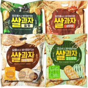 (4종세트) 쌀과자 김맛+새우맛+달콤한맛+고소한맛, 270g, 1개