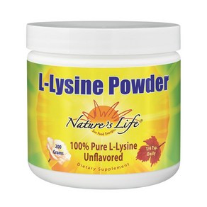 Natue's Life L-Lysine Powde  Helps Suppot Heal Natue's Life L-Lysine Powde  건강한 면역 기능 지원  10, 1개