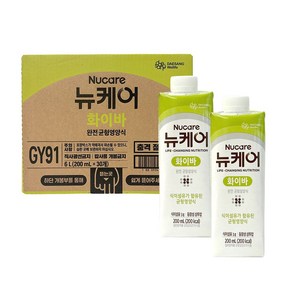 뉴케어 화이바 (FIBER) 일반 환자용 균형 영양식 식이섬유가 함유된 경구 경관 균형영양식 30캔, 200ml, 30개