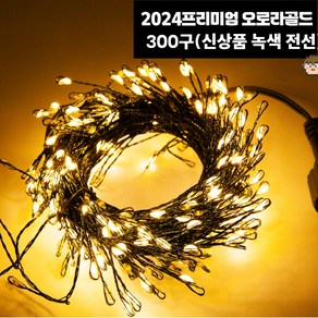 [2024신상 녹색 전선] 프리미엄 전구 300구 오로라그린 KC인증, 2024프리미엄 지네전구(어댑터 미포함) 300구 1개, 1개