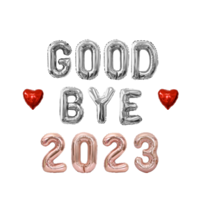 베르트폴 GOODBYE 2023 풍선세트, 1세트, 실버 로즈골드