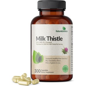 밀크씨슬 민들레뿌리 추출 1050mg 300캡슐 고함량 대용량 미국산Milk Thistle