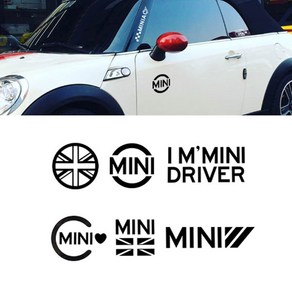 미니쿠퍼 컨트리맨 F55 F56 R55 R56 R60 스티커 모음 MINI 포인트 데칼스티커, 1-화이트, 1개