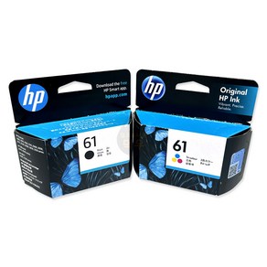 HP 61 정품잉크(무료배송) 검정+컬러 1세트 (CH561WA 검정 + CH562WA 3색컬러) 데스크젯 1050 2050 2510, 1개