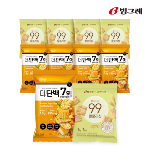 빙그레 인테이크 99칼로리칩 2종 / 팝칩 군옥수수 5+5 골라담기, 30g