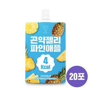 참앤들황토농원 데이앤 파인애플 곤약젤리 130ml 20포 벌크, 1.3l, 20개