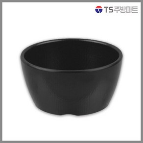 [돌산멜라민] 체크(흑) - 일식공기 (업소용그릇 멜라민그릇 예쁜그릇 식당접시 멜라민볼 멜라민찬기 검정색그릇), 대 (DS-7916/7853), 1개