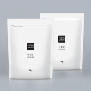 가성비가브랜드다 구연산 다목적세제 지퍼백, 1kg, 2개