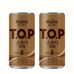 맥심 TOP 스모키라떼 편의점커피 티오피스모키라떼 200ml, 36개