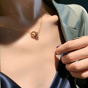 swygsqql18K 황금색 다이아몬드 목걸이 화이트데이 선물 하트 이니셜 팬던트 고급14K 18K 금목걸이 여자친구 여자목걸이