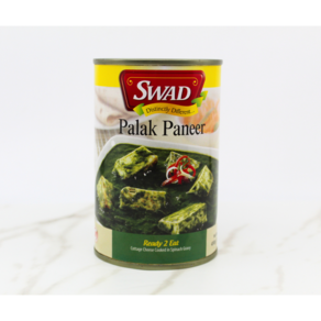 Swad Palak Panee Cottage Cheese in Spinach Gavy Ready to Eat 스와드 팔락 파니르 시금치 그레이비에 담긴 코티지 치즈 즉석식, 400g, 1개