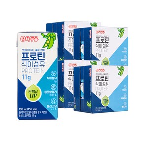 삼육두유 프로틴 식이섬유 단백질 11g 190ml, 48개