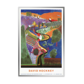 [데이비드 호크니] David Hockney Nichols Canyon 1980 (액자포함), 알루미늄(골드), 1개